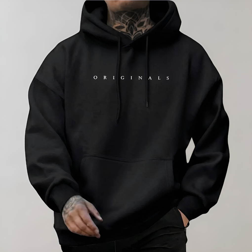 Męska bluza z kapturem w stylu streetwear z nadrukiem