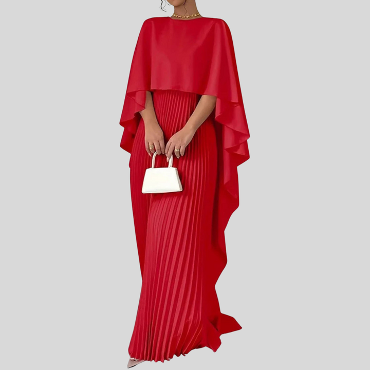 Sukienka Maxi z Rekawami Batwing – Plynna Sylwetka