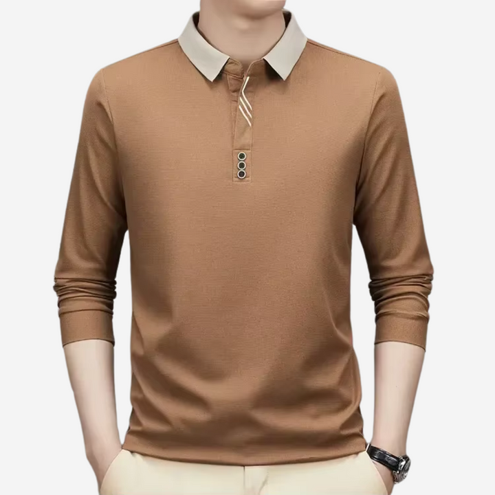 Casual Długirekawowy Polo dla Mężczyzn
