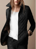 Kobieca Casual Kurtka Quilted z Odwróconym Kołnierzykiem