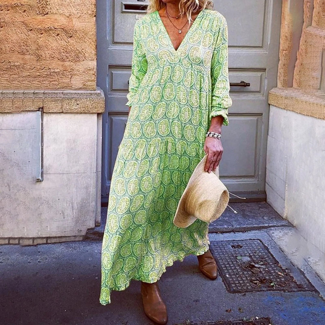 Geometryczna Sukienka Maxi Bohowaves — Gdzie Bohemyjski Styl Spotyka Letnią Elegancję