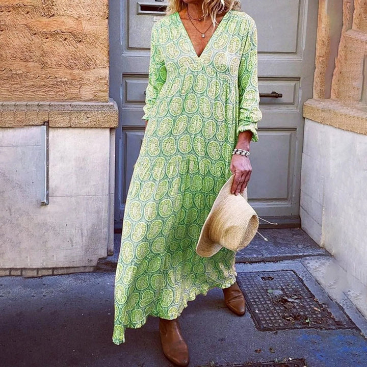 Geometryczna Sukienka Maxi Bohowaves — Gdzie Bohemyjski Styl Spotyka Letnią Elegancję