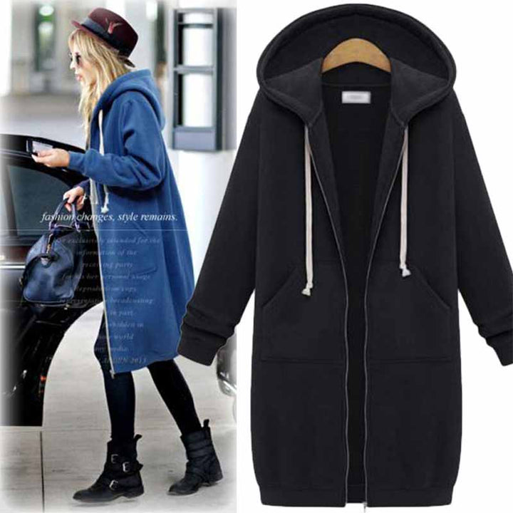 Casualowy długi kardigan damski - CozyZip