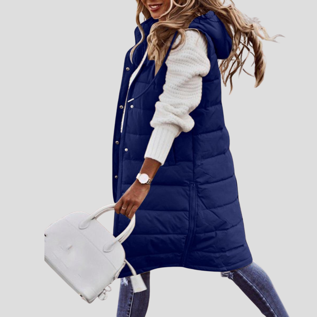 Damski Długi Kaptur Bodywarmer