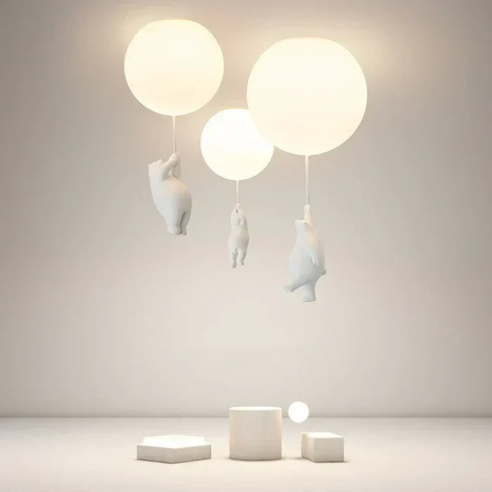 Lampa sufitowa dla dzieci z misiem i piłką | CloudBea