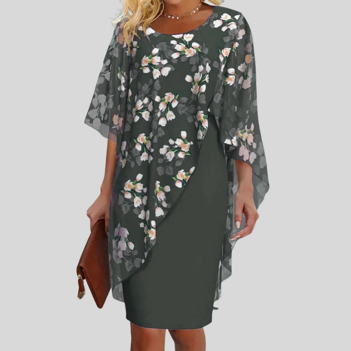 Elegancka Kwiatowa Sukienka Chiffonowa – Graceful Style z Kobiecymi Wzorami