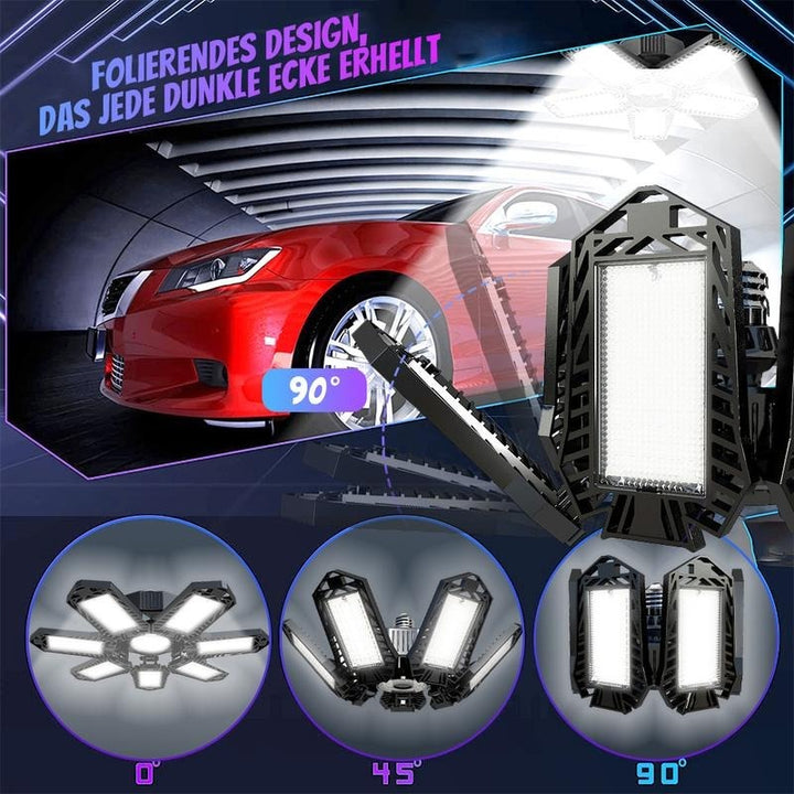 Regulowana lampa panelowa LED 6500K E26/E27 – lampa do garażu i warsztatu
