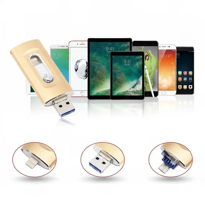 Pendrive USB do iPhone 256GB – Fotostick 3-w-1 do smartfona i komputera