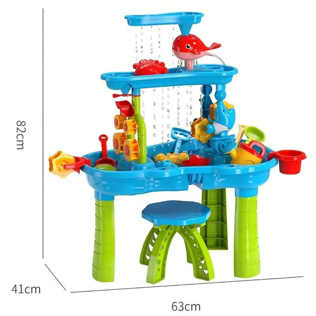 Stolik do zabawy piaskiem i wodą SplashTower – 3 poziomy zabawy dla dzieci
