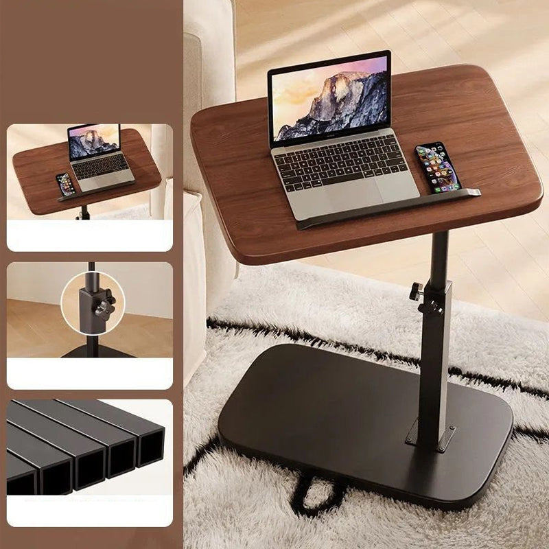 Regulowane na wysokość mobilne biurko na laptopa z obrotowym blatem 360°, 45–80 cm, nośność 30 kg