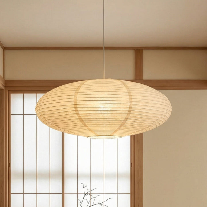 Lampa wisząca z papieru Wabi