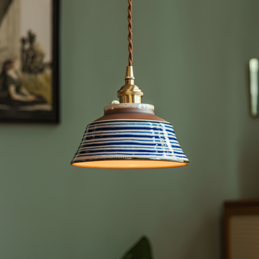 Ronja – ręcznie malowana ceramiczna lampa wisząca