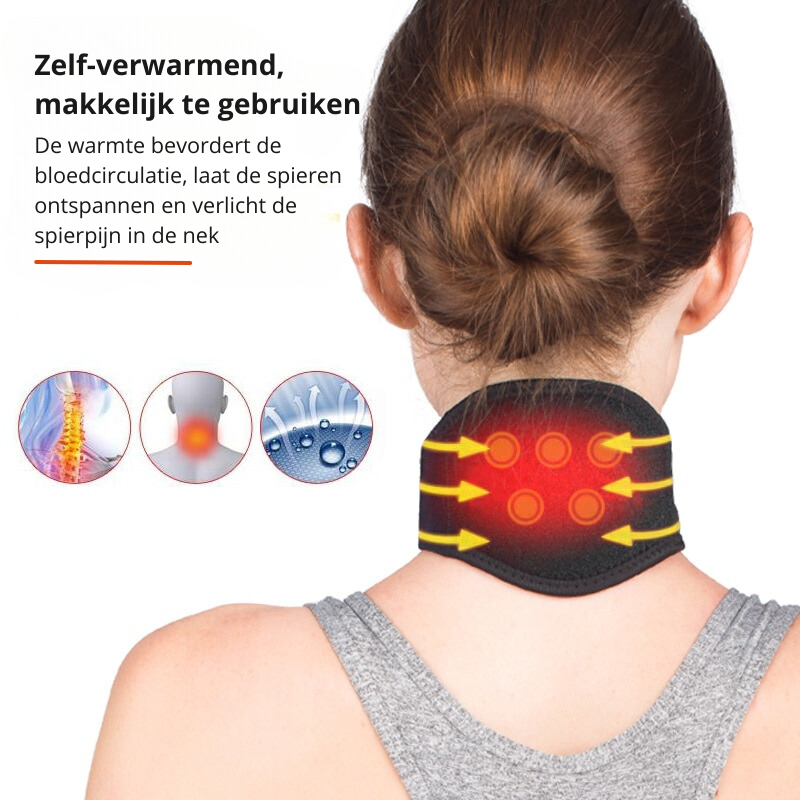 Kołnierz na kark VitalTherm | Z turmalinem i magnesami | Samonagrzewający i łagodzący ból