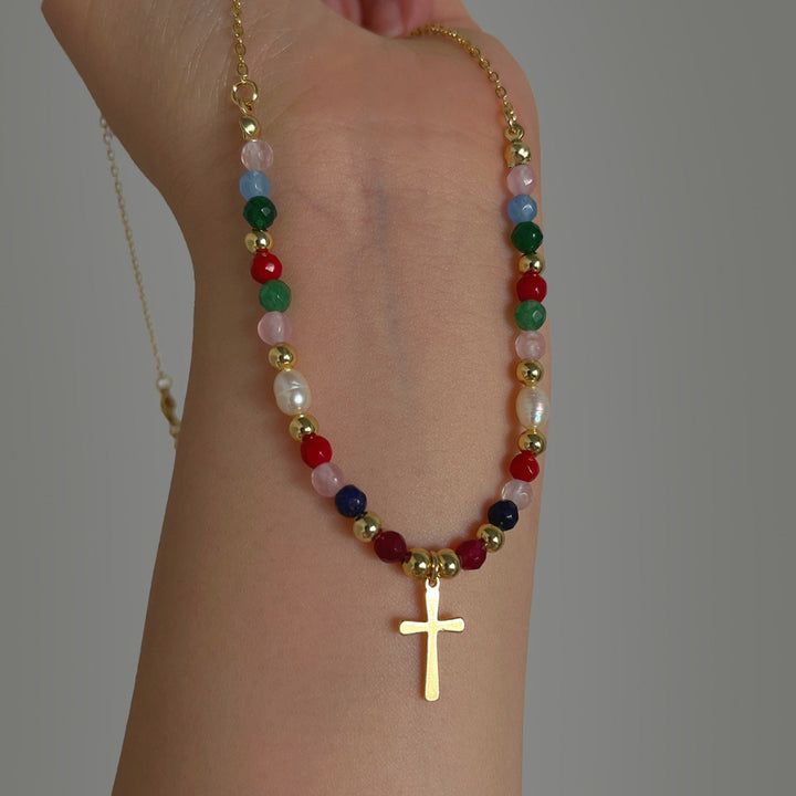 Cross Pendant Clavicle Chain Fashionable Minimalist Womens Jewelry