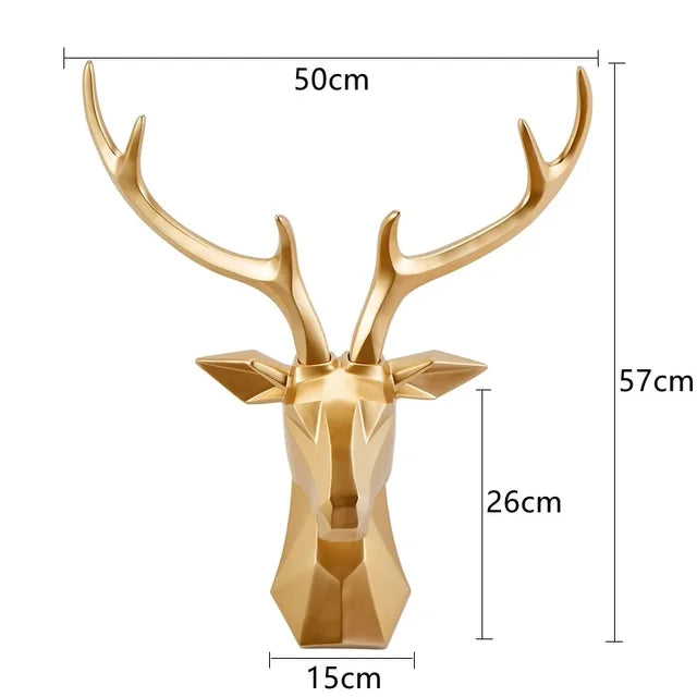 Rzeźba 3D głowy jelenia dla majestatycznej atmosfery – RegalDeer
