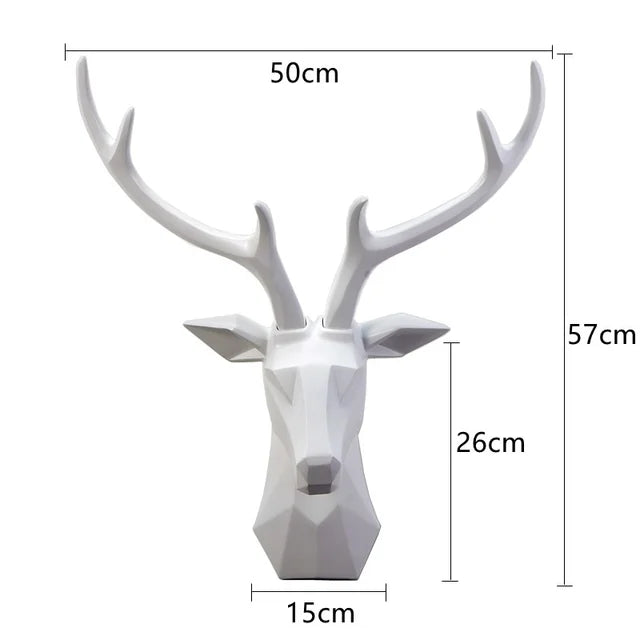 Rzeźba 3D głowy jelenia dla majestatycznej atmosfery – RegalDeer