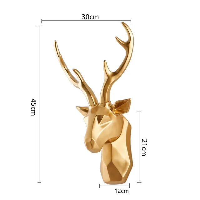 Rzeźba 3D głowy jelenia dla majestatycznej atmosfery – RegalDeer