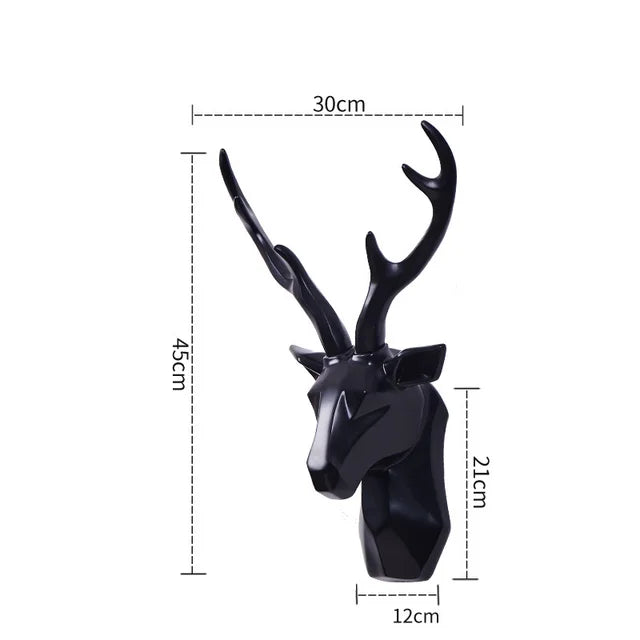 Rzeźba 3D głowy jelenia dla majestatycznej atmosfery – RegalDeer