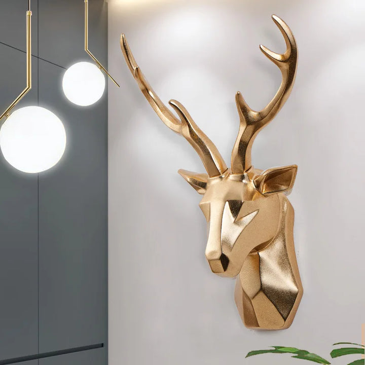Rzeźba 3D głowy jelenia dla majestatycznej atmosfery – RegalDeer