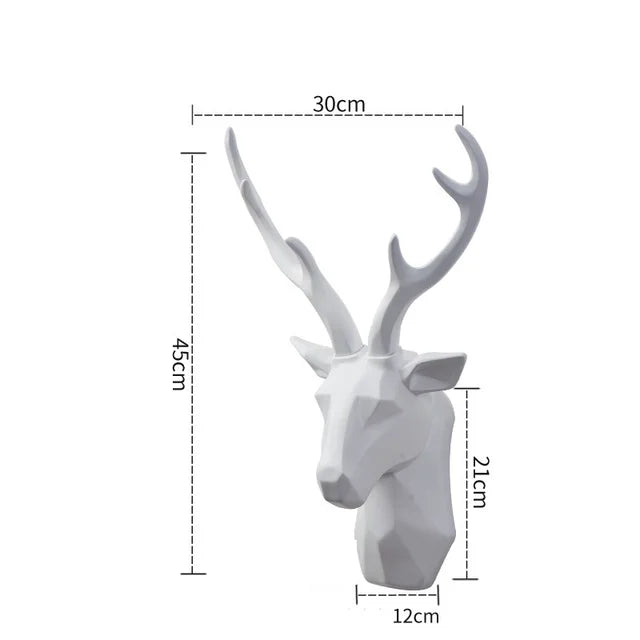 Rzeźba 3D głowy jelenia dla majestatycznej atmosfery – RegalDeer