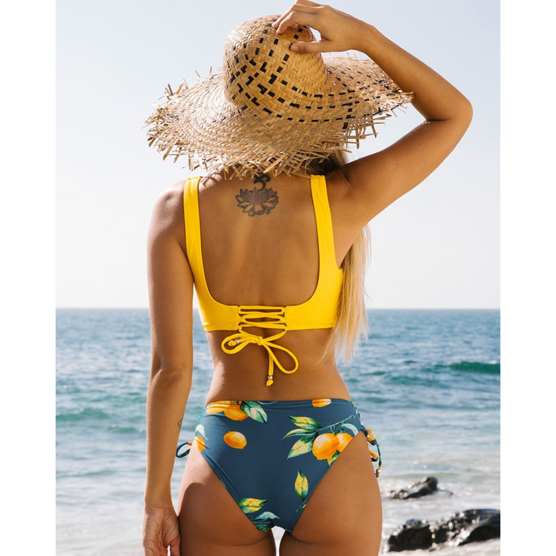 Maya – Kobiece 2-Częściowe Bikini Plażowe – Wibracyjny Styl Lata