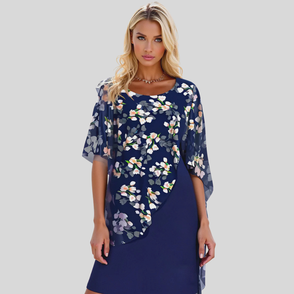 Elegancka Kwiatowa Sukienka Chiffonowa – Graceful Style z Kobiecymi Wzorami