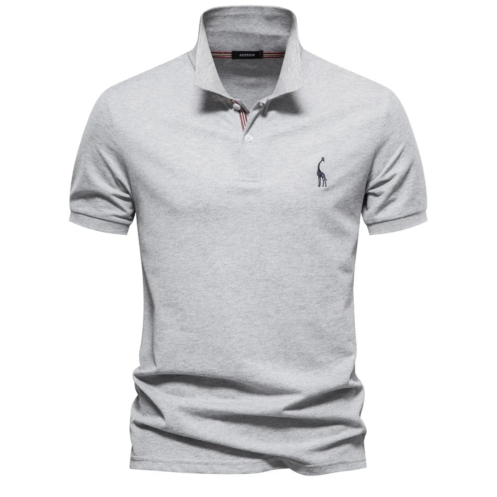 Klasyczny Męski Polo z Wyszywaniem Timeless Style z Wyrafinowanymi Detalami