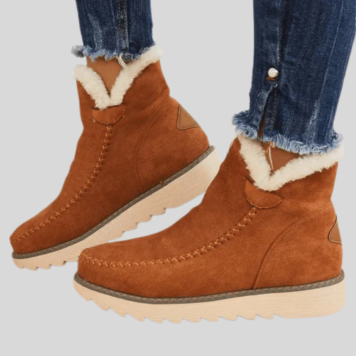 Kobiece Ocieplane Zimowe Buty za Kostkę