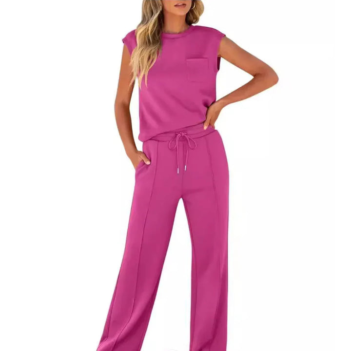 Damski zestaw oversize – casual na lato, odpowiedni do domu i na czas wolny