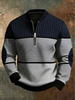 Stylowy sweter męski z krótkim zamkiem
