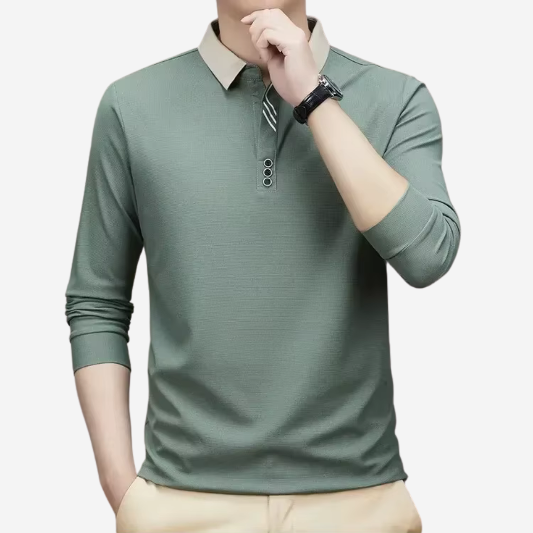 Casual Długirekawowy Polo dla Mężczyzn