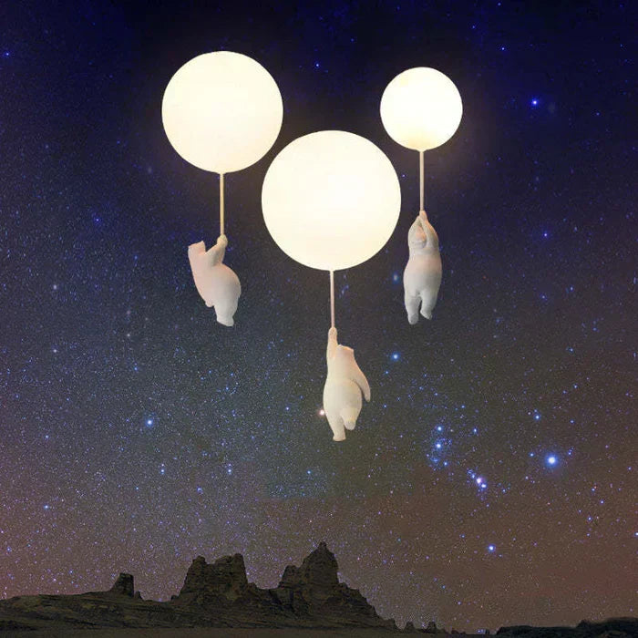 Lampa sufitowa dla dzieci z misiem i piłką | CloudBea