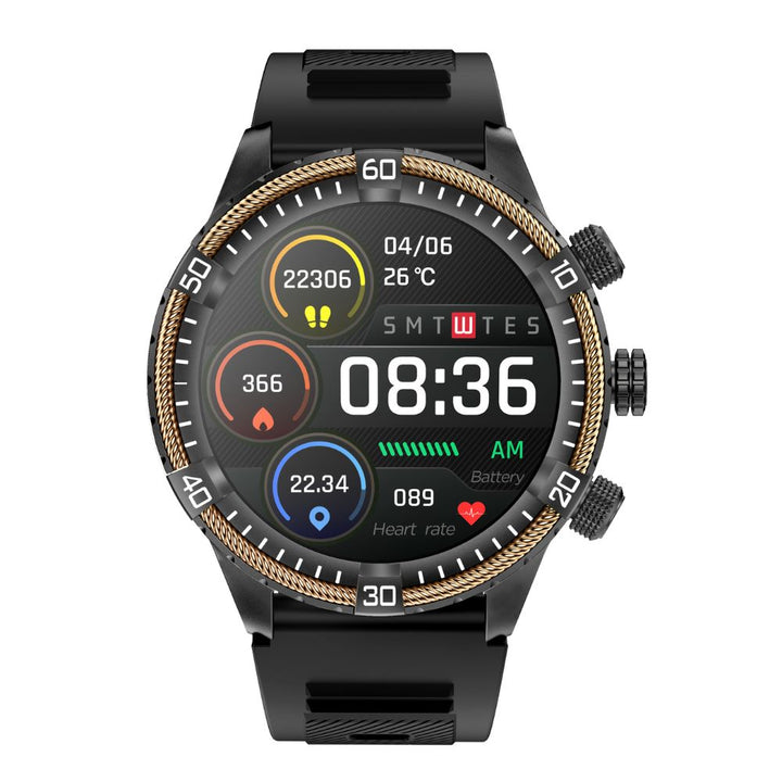 Wodoodporny smartwatch z pomiarem ciśnienia krwi, saturacji krwi i snu