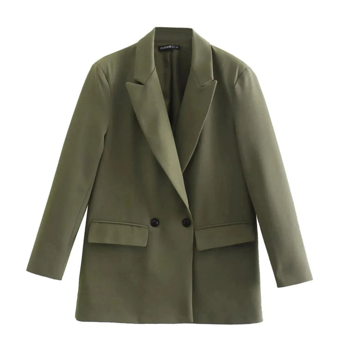 Elegancki Podwójnie Zapięty Blazer Damski