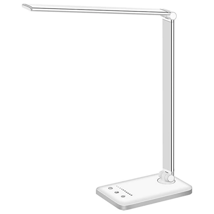 Nowoczesna regulowana lampka biurkowa LED z portem ładowania USB - BrightEase