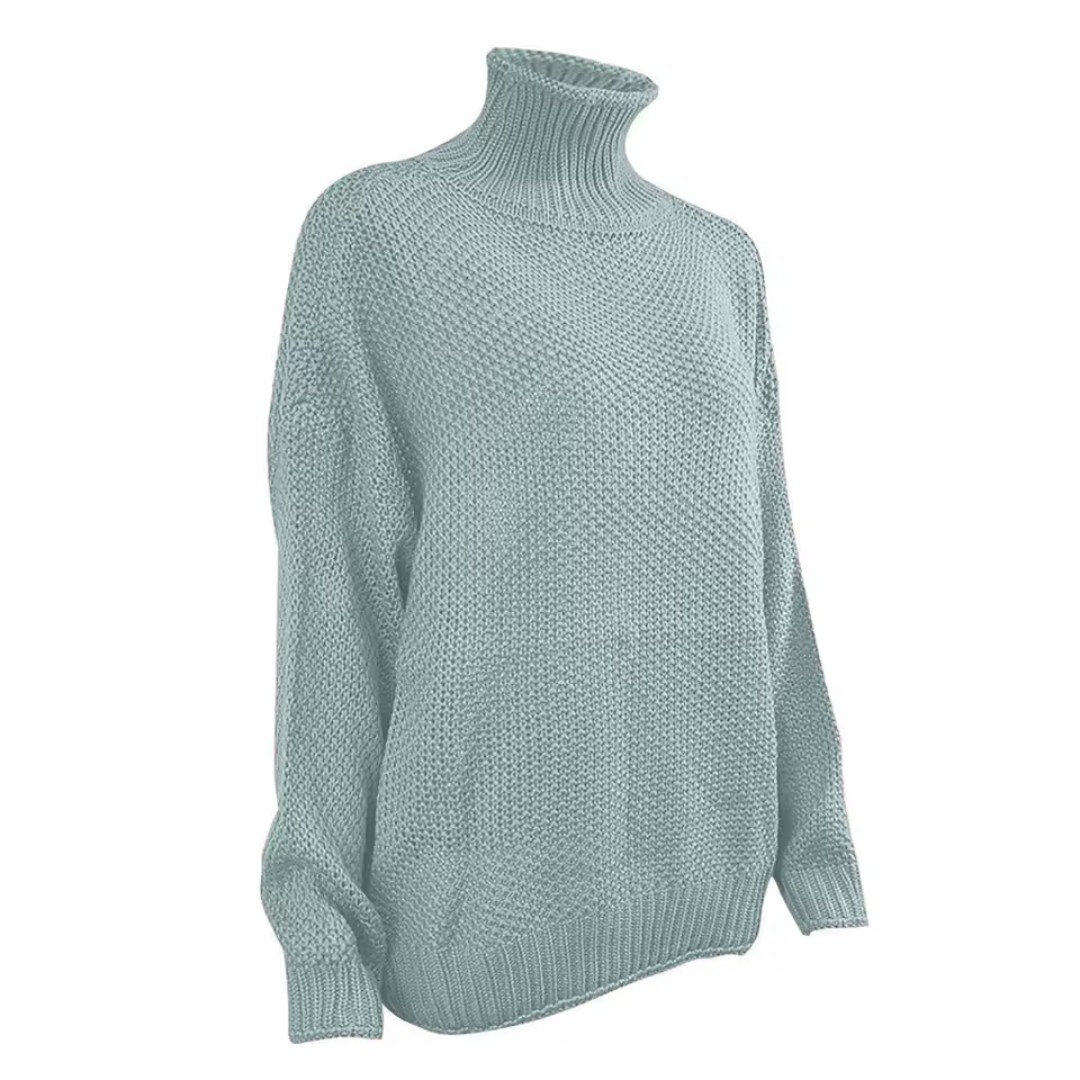 RIVA – damski sweter z dzianiny z golfem
