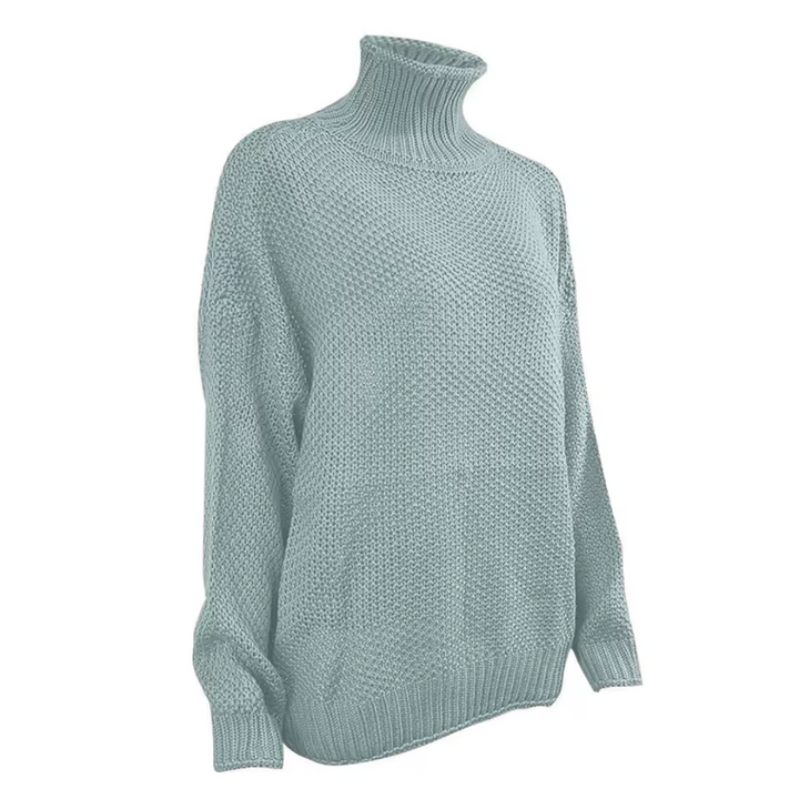 RIVA – damski sweter z dzianiny z golfem