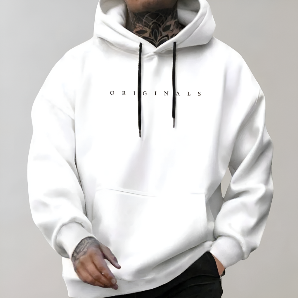 Męska bluza z kapturem w stylu streetwear z nadrukiem