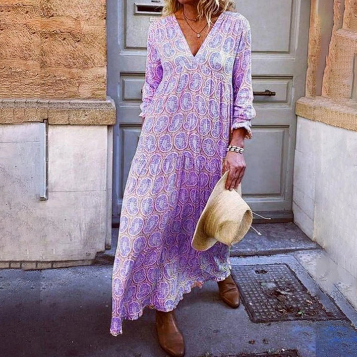 Geometryczna Sukienka Maxi Bohowaves — Gdzie Bohemyjski Styl Spotyka Letnią Elegancję