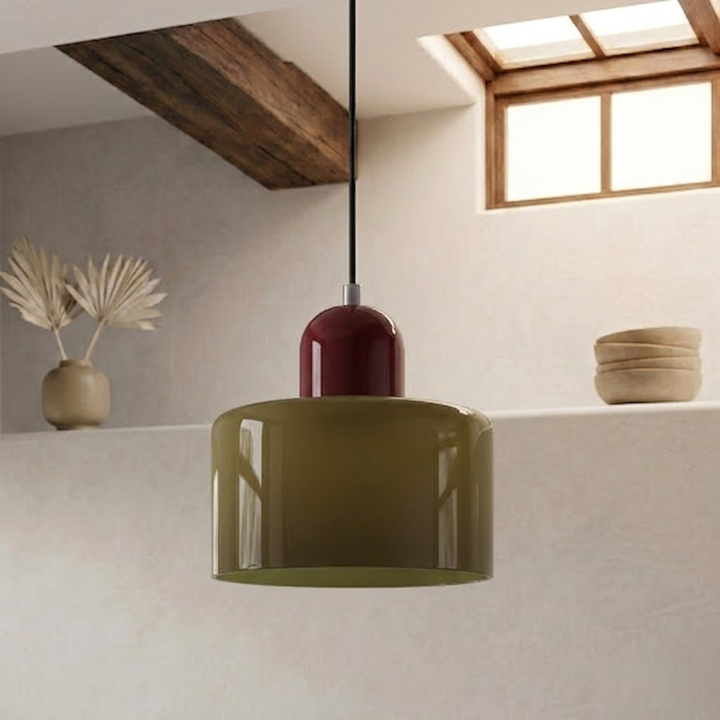 Wisząca lampa pierścieniowa o rozszerzonym designie halo