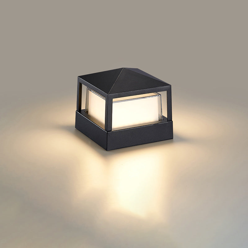 Nowoczesna, kwadratowa, wodoodporna lampa zewnętrzna LED