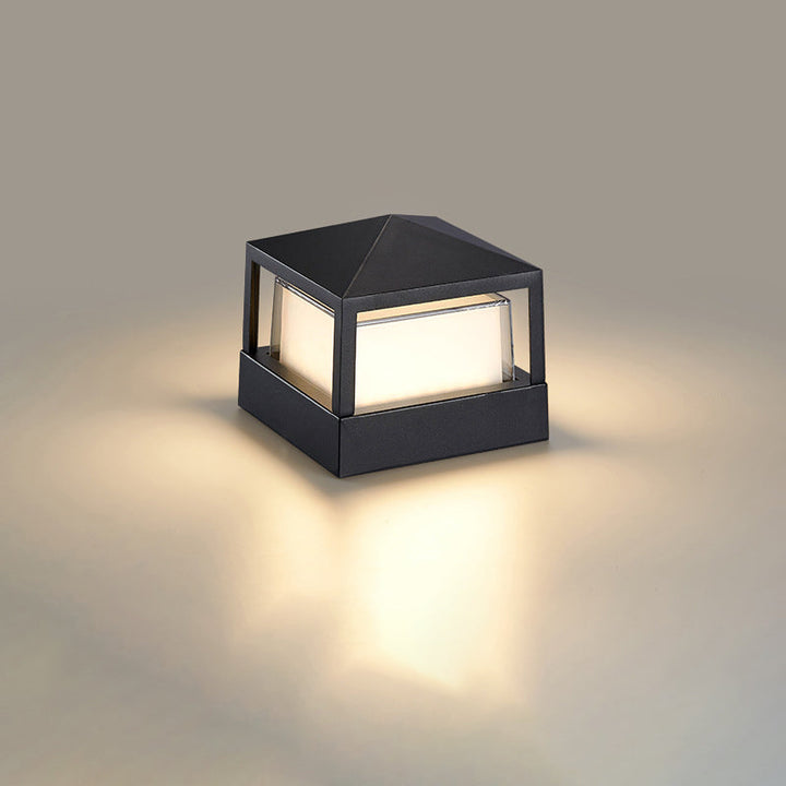 Nowoczesna, kwadratowa, wodoodporna lampa zewnętrzna LED