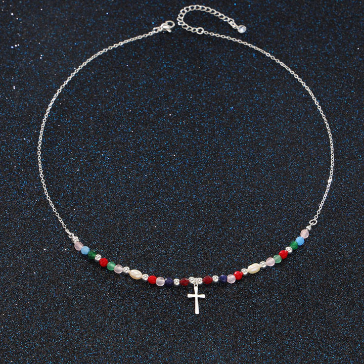 Cross Pendant Clavicle Chain Fashionable Minimalist Womens Jewelry