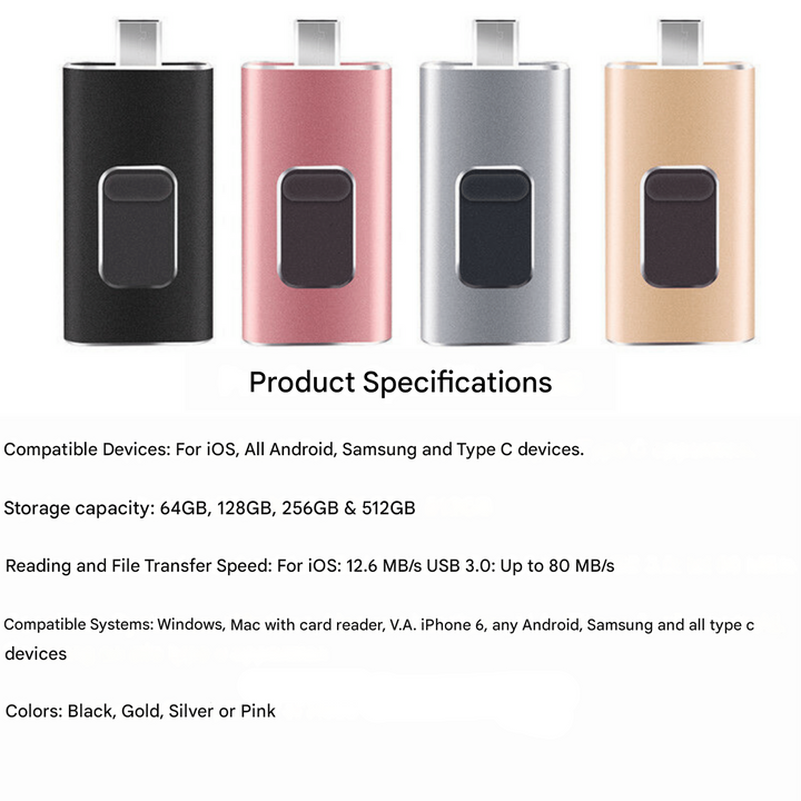 Pendrive USB 4 w 1 do każdego urządzenia - DataFlex