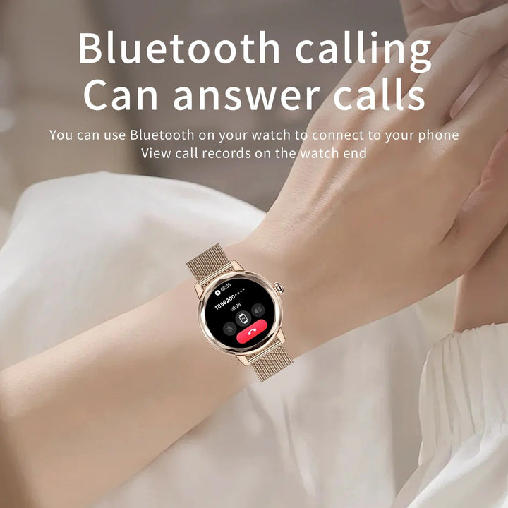 Smartwatch damski Smart Gold – luksusowy zegarek sportowy ze stali nierdzewnej