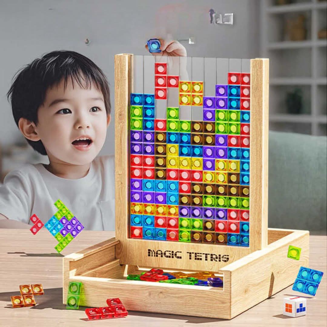 EcoBlock Tetris Board – Ekologiczna gra puzzle Tetris dla całej rodziny