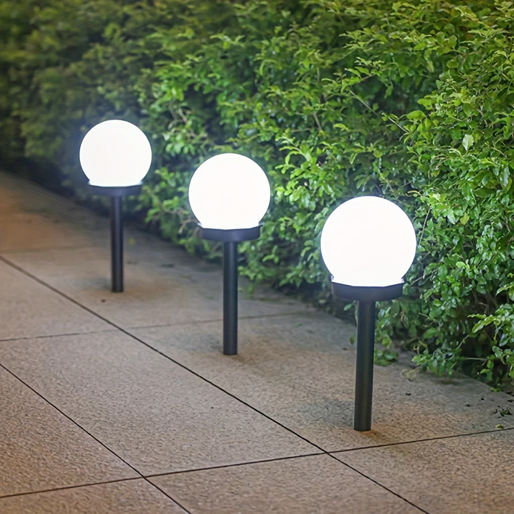 Solarne lampy ogrodowe LED – kuliste oświetlenie do ścieżek i ogrodów