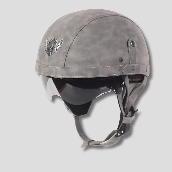 Vintage Kask Motocyklowy z Wysuwanym Wizjerem
