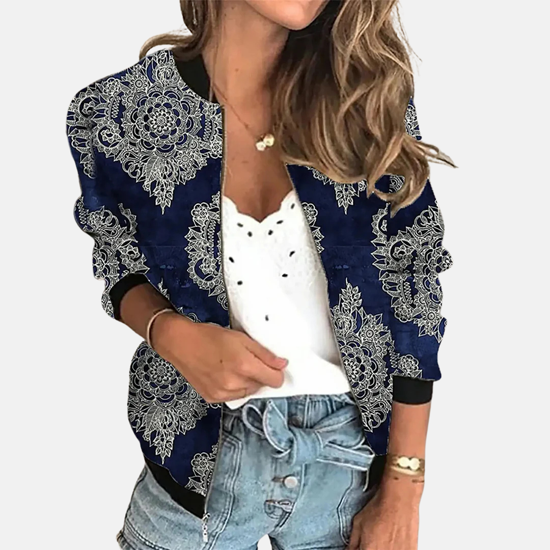 Kurtka Bomber Inspirowana Vintage dla Kobiet