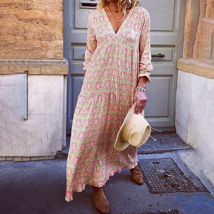 Geometryczna Sukienka Maxi Bohowaves — Gdzie Bohemyjski Styl Spotyka Letnią Elegancję